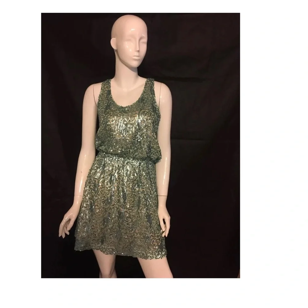 NEW! $220 Dress the Population Maryann Sleeveless Sequin Dress [SZ‎ Medium ]